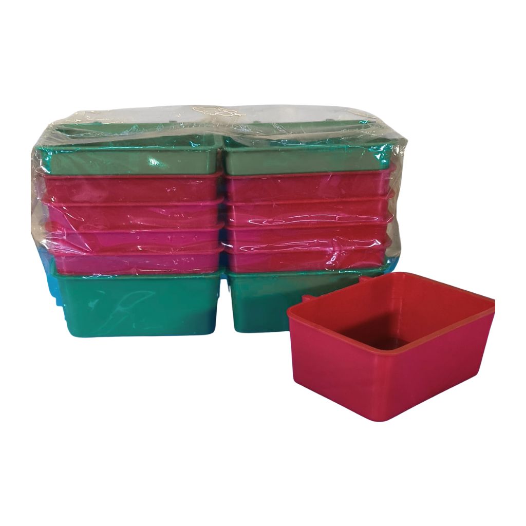 Multicolor Bird Cage food and Water Feeder plastic bowl with hanger (14 Pcs)